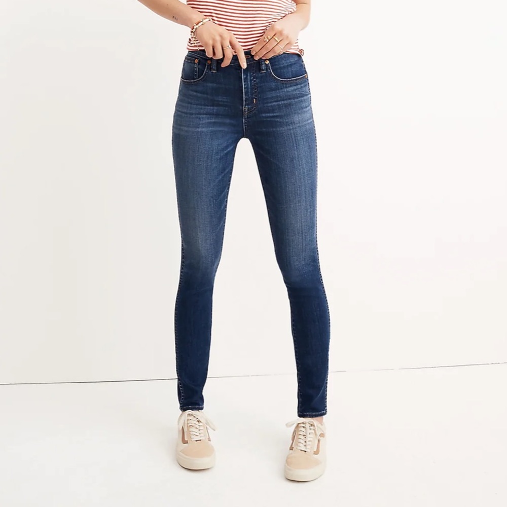 Madewell 10" High-Rise Skinny Jeans in Danny Wash TENCEL Denim Edition -  26x28